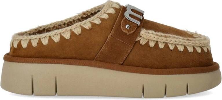 MOU Instappers Dames Bounce Clog Maat: 41 Materiaal: Suède Kleur: Cognac - Foto 5