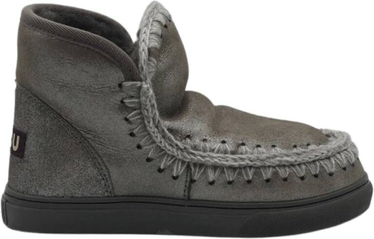 Mou Metallic Grijs Eskimo Laarzen