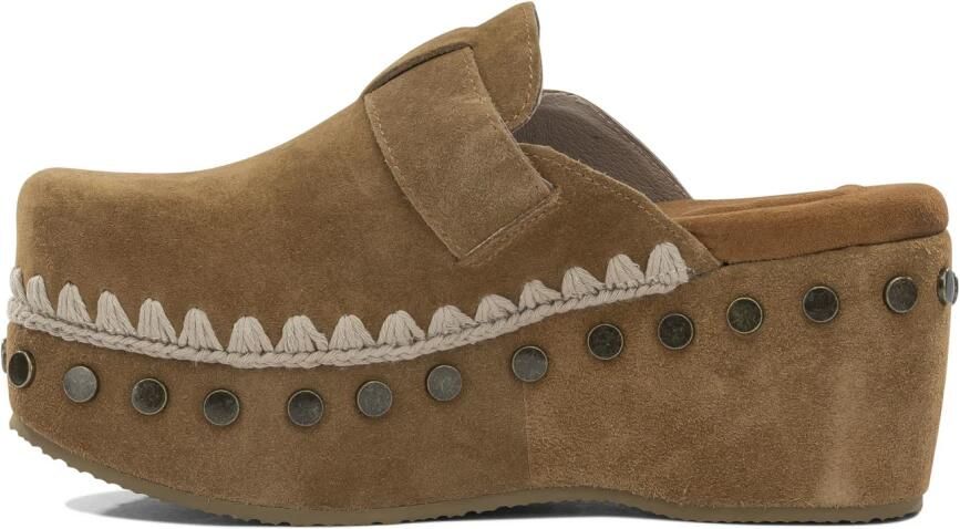 Mou 611001A Sabot Klomp Plain Vrouwen Brown Dames - Foto 5