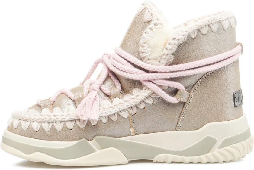 MOU Snowboots Dames Trainer 02 Scoubidoo Lace Maat: 36 Materiaal: Leer Kleur: Zilverkleurig - Foto 8