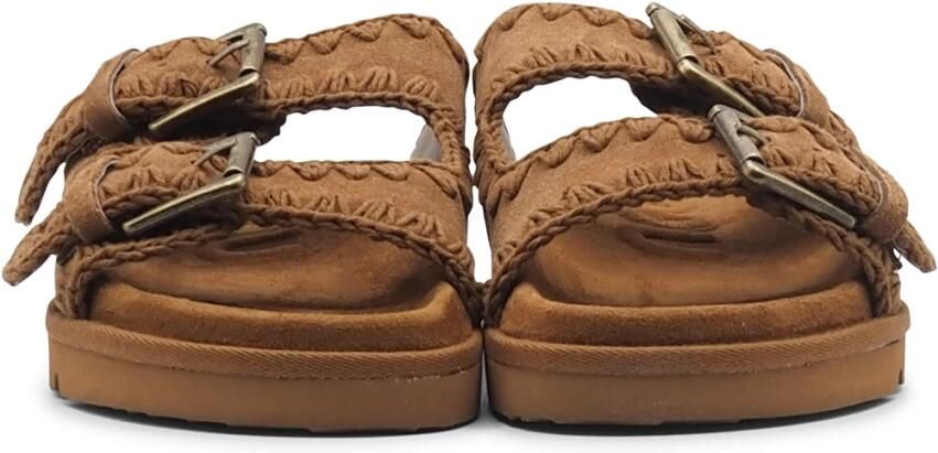 Mou Beige BIO Damessandalen Haakdetails