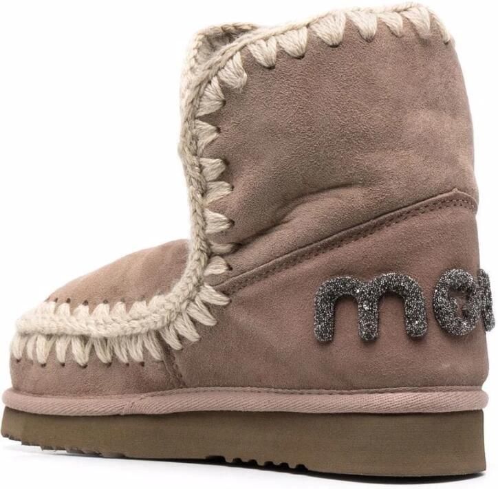 MOU Vachtlaarzen Dames Eskimo 18 Glitter Logo Maat: 39 Materiaal: Suède Kleur: Grijs - Foto 6