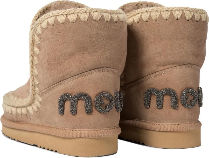 MOU Enkellaarsjes Dames Pantoffels Damesschoenen Suède Eskimo18 glit log Zand - Foto 10