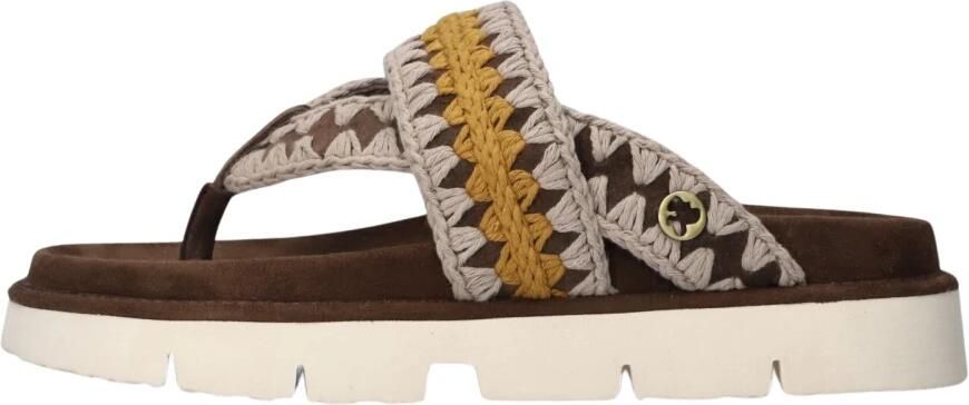 MOU Bruine Slippers Bio Thong Sandal Colored Stitching - Foto 6