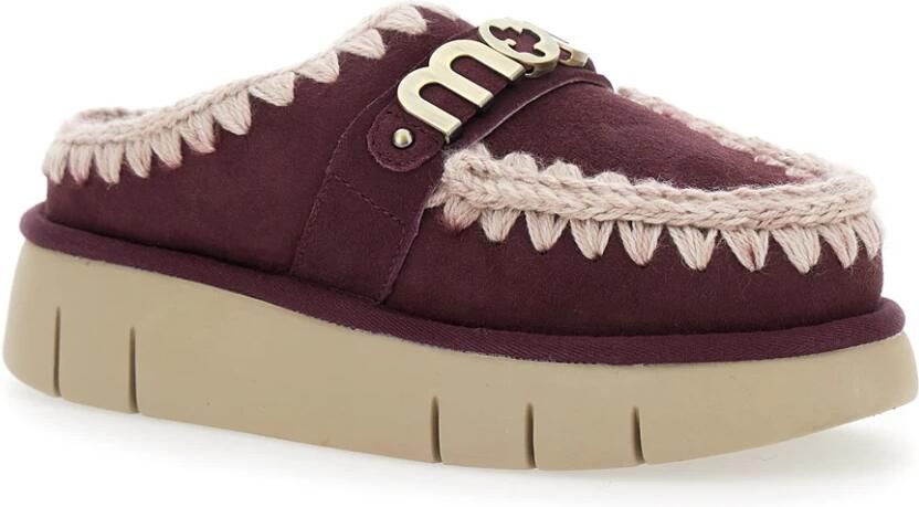 Mou Bordeaux Sandalen met Bounce Clog Logo