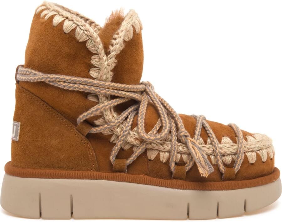 Mou Bounce Boot Suede Scoubidou Lace