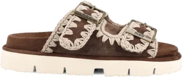 Mou Buckle Gehaakte Sandalen