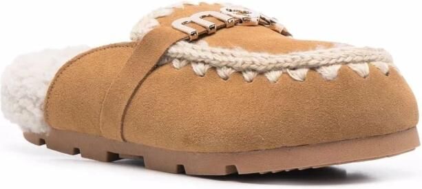 Mou Casual Bruin Leren Muiltjes