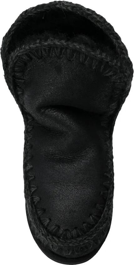 MOU Enkellaarsjes Dames Pantoffels Damesschoenen Suède Eskimo18 Zwart - Foto 6