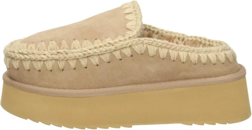 MOU Klomp Eskimo platform beige leren klompen - Foto 2