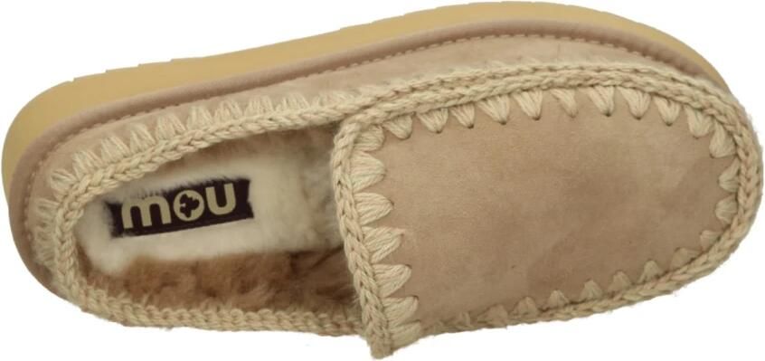MOU Klomp Eskimo platform beige leren klompen - Foto 6