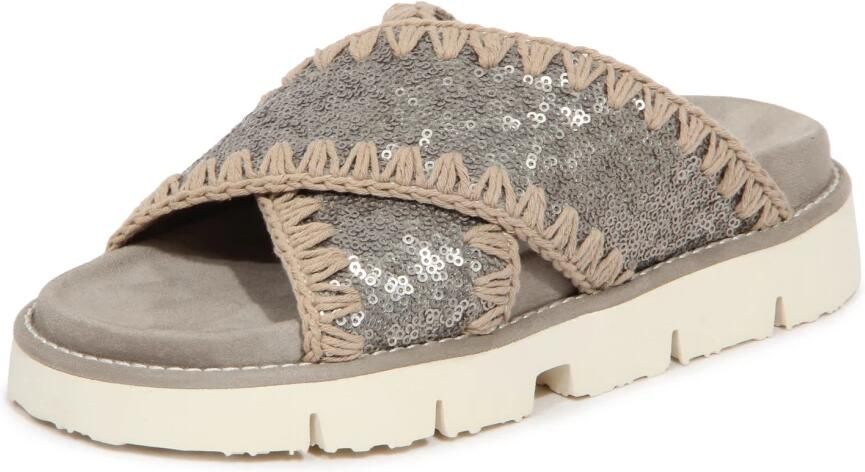 Mou Criss-Cross Pailletten Sandaal