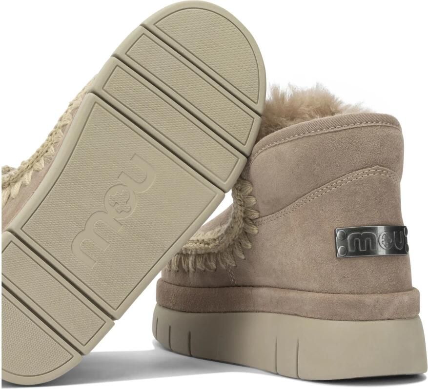 Mou Dames Schoenen Enkellaarsjes Beige Aw25