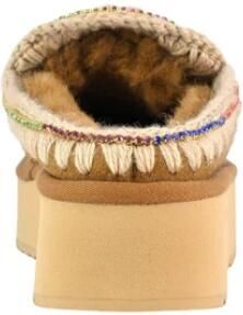 MOU Instappers Dames Clog Eskimo Platform Rhinestones Maat: 38 Materiaal: Suède Kleur: Cognac - Foto 5