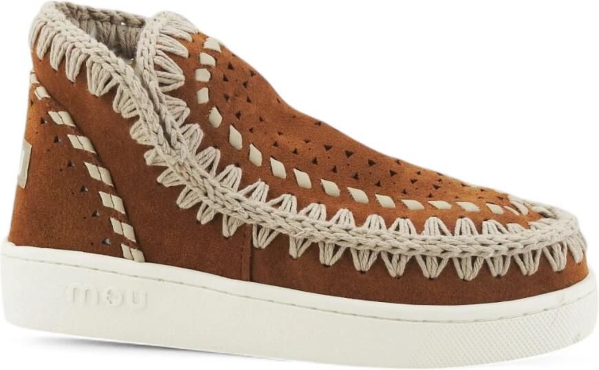MOU Eskimo Sneaker Sneakers Suède Dames Cognac