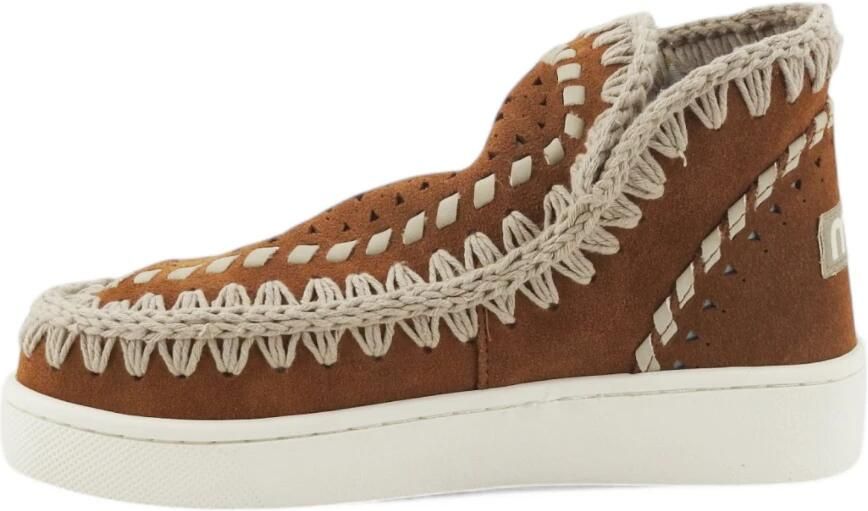 MOU Hoge Sneakers Dames Eskimo Sneaker Maat: 37 Materiaal: Suède Kleur: Cognac - Foto 3