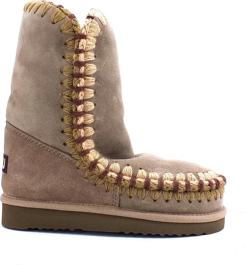 Mou Beige Enkellaarsjes voor Vrouwen Beige Dames