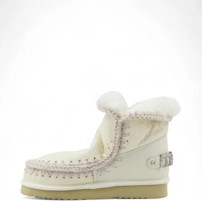 Mou Witte Eskimo Laarzen voor Dames met Rhinestones White Dames