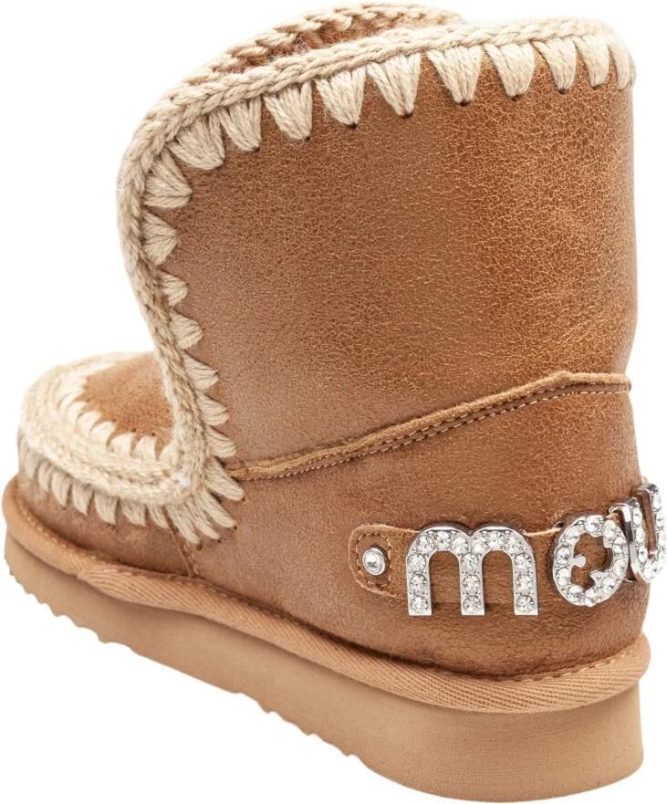 MOU Vachtlaarzen Dames Eskimo 18 Glitter Logo Maat: 36 Materiaal: Suède Kleur: Beige - Foto 6