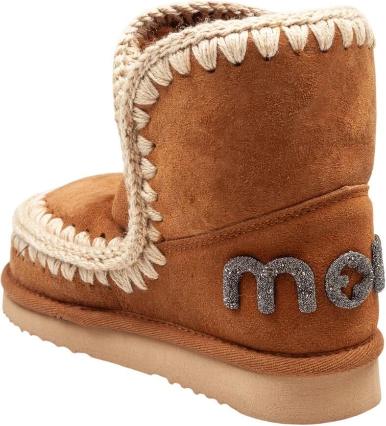MOU Vachtlaarzen Dames Eskimo 18 Glitter Logo Maat: 36 Materiaal: Suède Kleur: Cognac - Foto 4