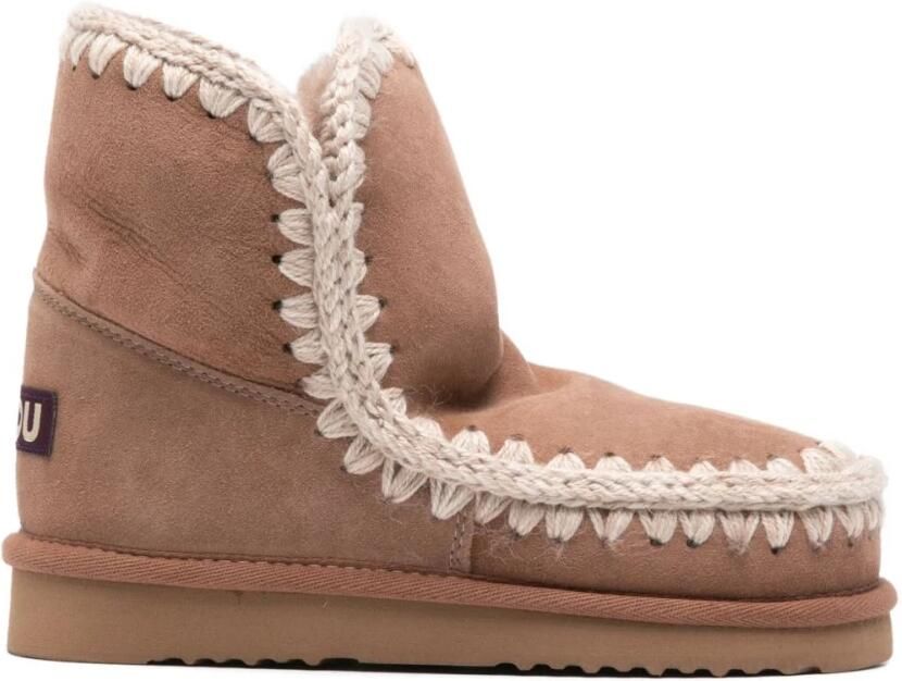 MOU Vachtlaarzen Dames Eskimo 18 Glitter Logo Maat: 36 Materiaal: Suède Kleur: Beige - Foto 6