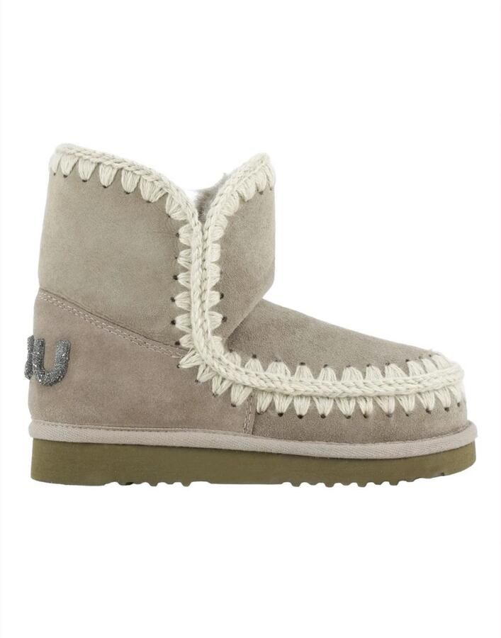 MOU Vachtlaarzen Dames Eskimo 18 Glitter Logo Suède Grijs - Foto 4