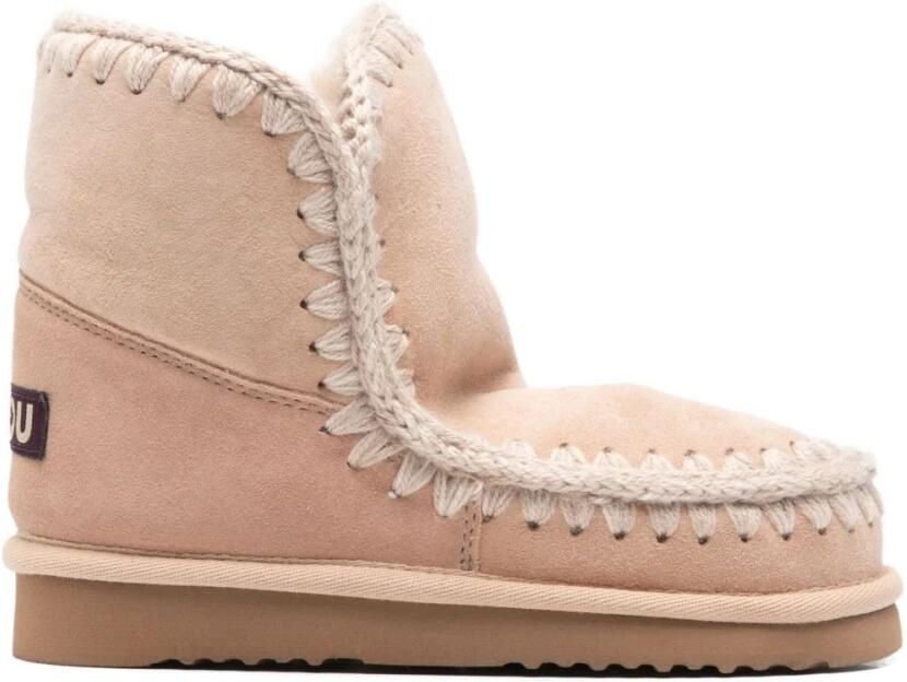Mou Roze Wol Eskimo Enkellaarzen Beige Dames - Foto 2