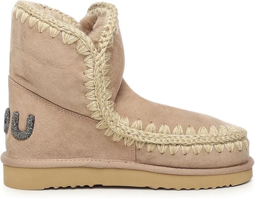 MOU Vachtlaarzen Dames Eskimo 18 Glitter Logo Maat: 36 Materiaal: Suède Kleur: Beige - Foto 10