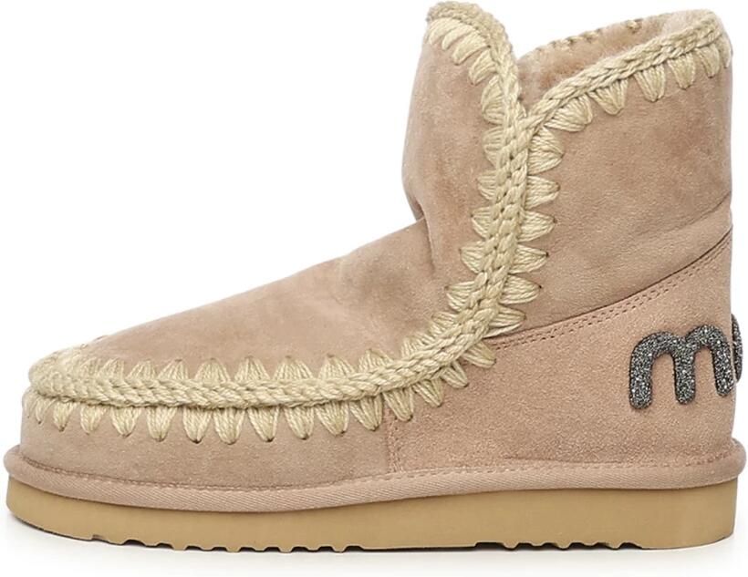 MOU Vachtlaarzen Dames Eskimo 18 Glitter Logo Maat: 36 Materiaal: Suède Kleur: Beige - Foto 11