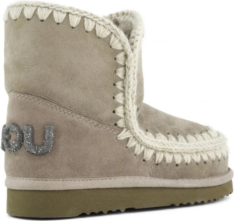 MOU Vachtlaarzen Dames Eskimo 18 Glitter Logo Suède Grijs - Foto 9