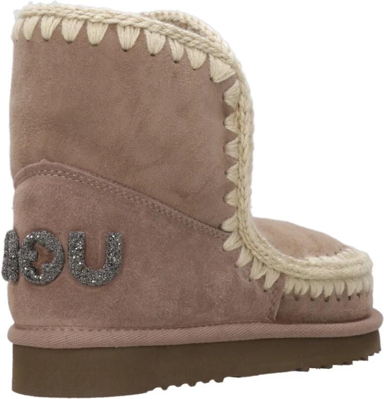 MOU Vachtlaarzen Dames Eskimo 18 Glitter Logo Suède Grijs - Foto 5