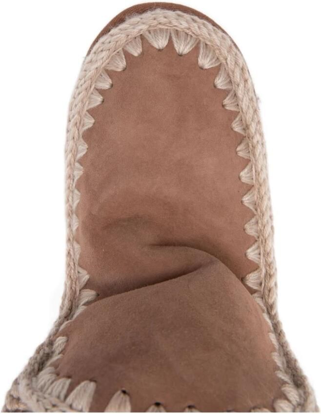 MOU Enkellaarsjes Dames Pantoffels Damesschoenen Suède Eskimo18 glit log Zand - Foto 11