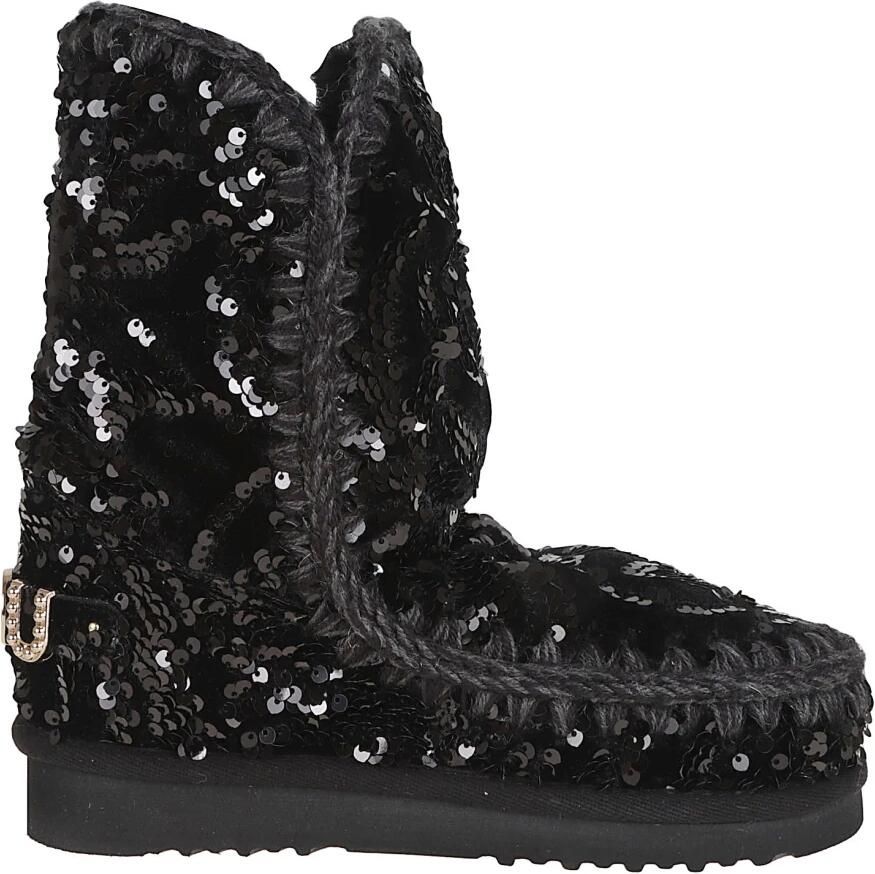 Mou Dames Schoenen Enkellaarzen Zwart Aw23 Black Dames