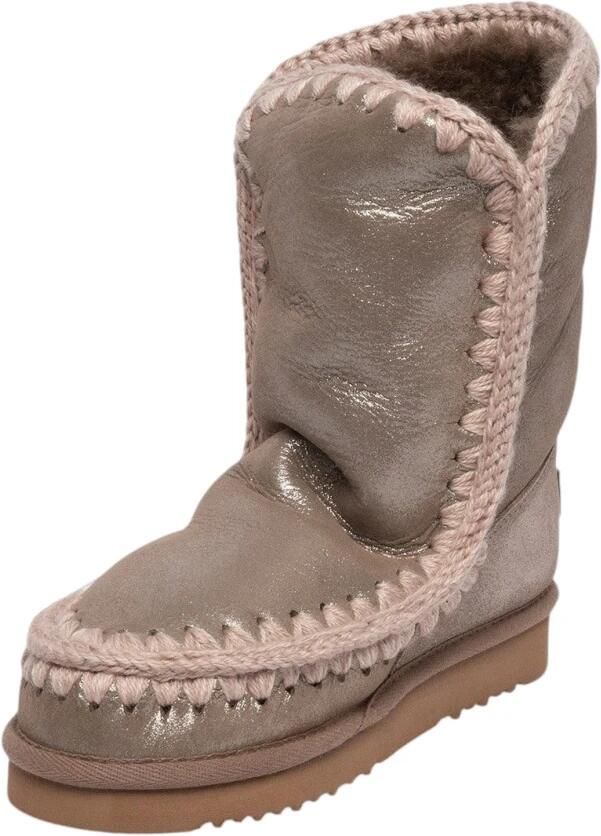 Mou Zilver Metallic Enkellaarzen Aw23 Gray Dames - Foto 3