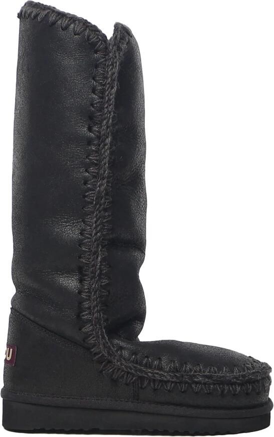 Mou Gebroken Zwart Grijs Eskimo Winterlaarzen