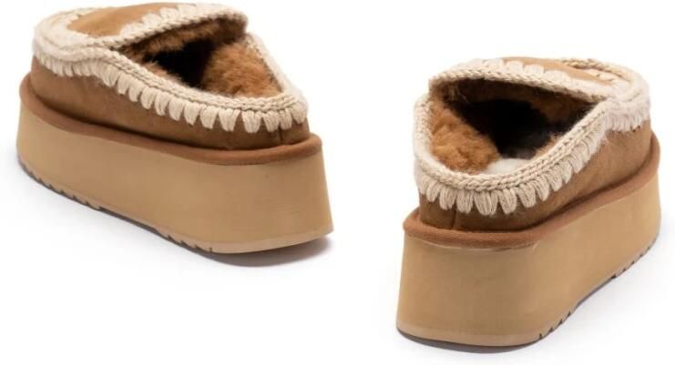 MOU Instappers Dames Clog Eskimo Platform Maat: 40 Materiaal: Suède Kleur: Cognac - Foto 5