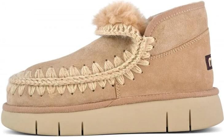 MOU Vachtlaarzen Dames Eskimo Bounce Sneaker Suède Beige