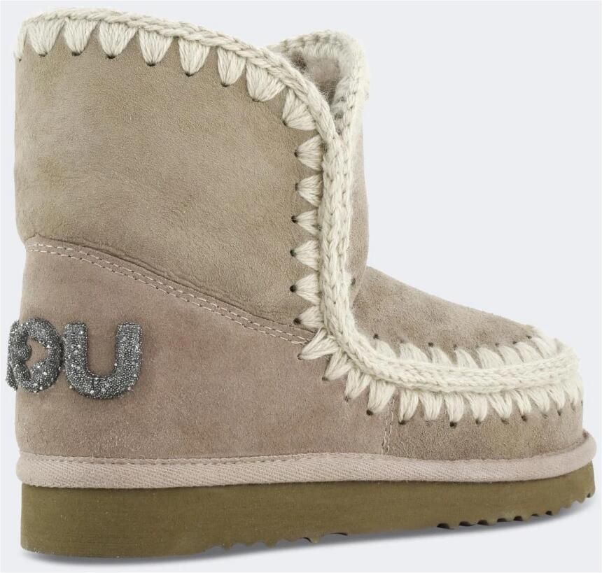 MOU Vachtlaarzen Dames Eskimo 18 Glitter Logo Maat: 39 Materiaal: Suède Kleur: Grijs - Foto 4