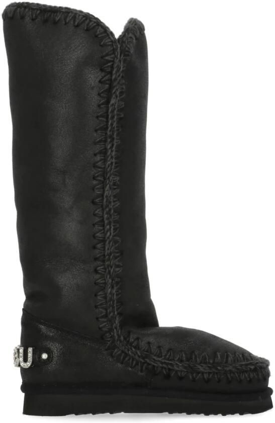Mou Eskimo40 Rhinestones Logo Stivale Zwart Dames - Foto 5