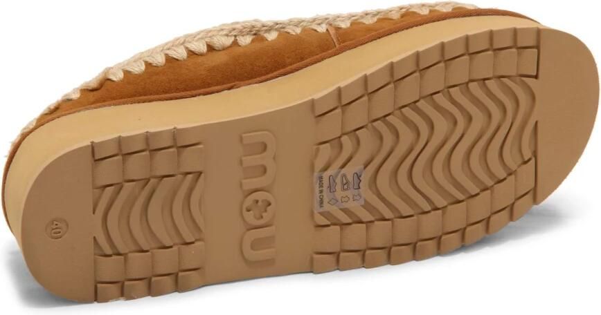 MOU Instappers Dames Clog Eskimo Platform Suède Cognac - Foto 4