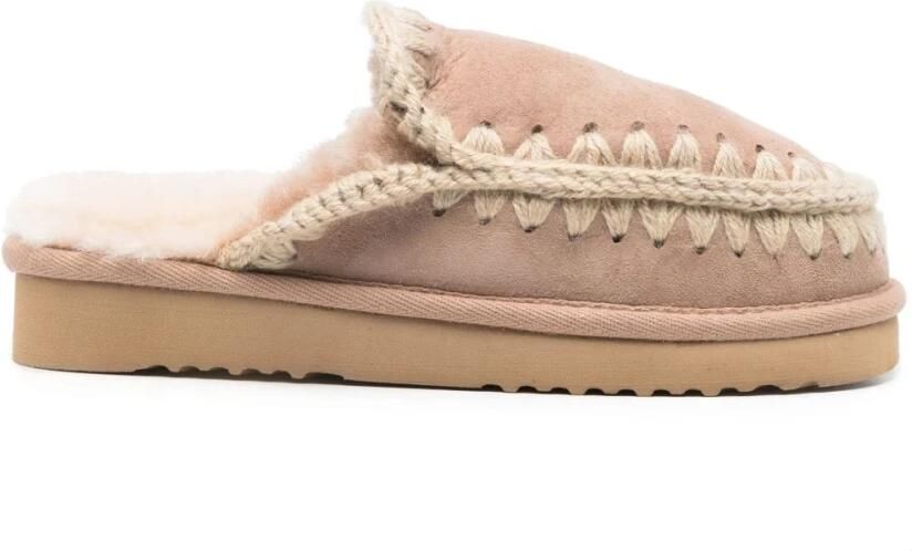 Mou Bruine Schapenvacht Pantoffel Handgemaakt EVA-zool Brown Dames - Foto 3