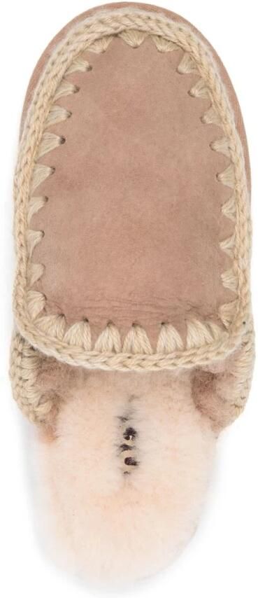 Mou Bruine Schapenvacht Pantoffel Handgemaakt EVA-zool Brown Dames - Foto 5