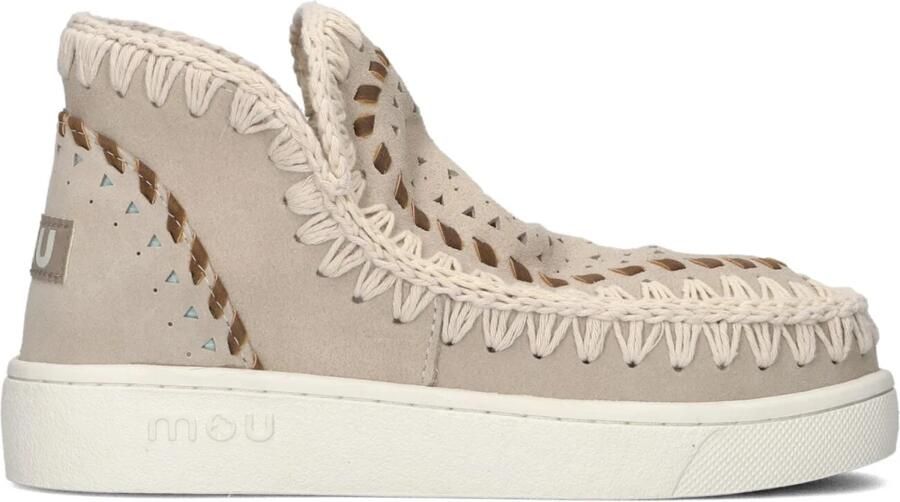MOU Hoge Sneakers Dames Eskimo Sneaker Suède Beige