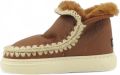 Mou Eskimo Sneaker Bold Haakdetails Dubbelzijdig Schapenvacht Brown Dames - Bruin