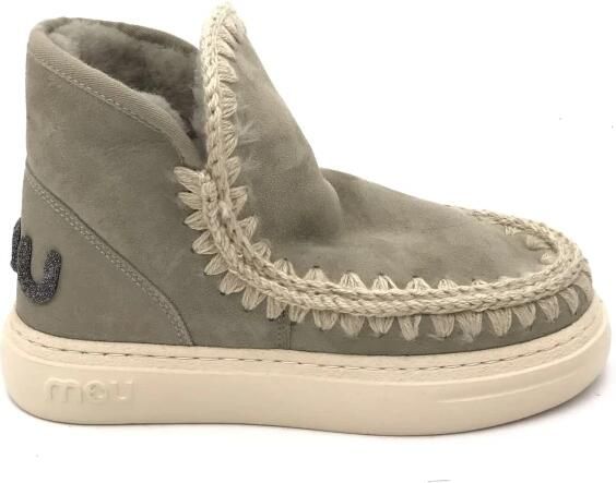 Mou Glitter Logo Sneaker Laarzen Shearling