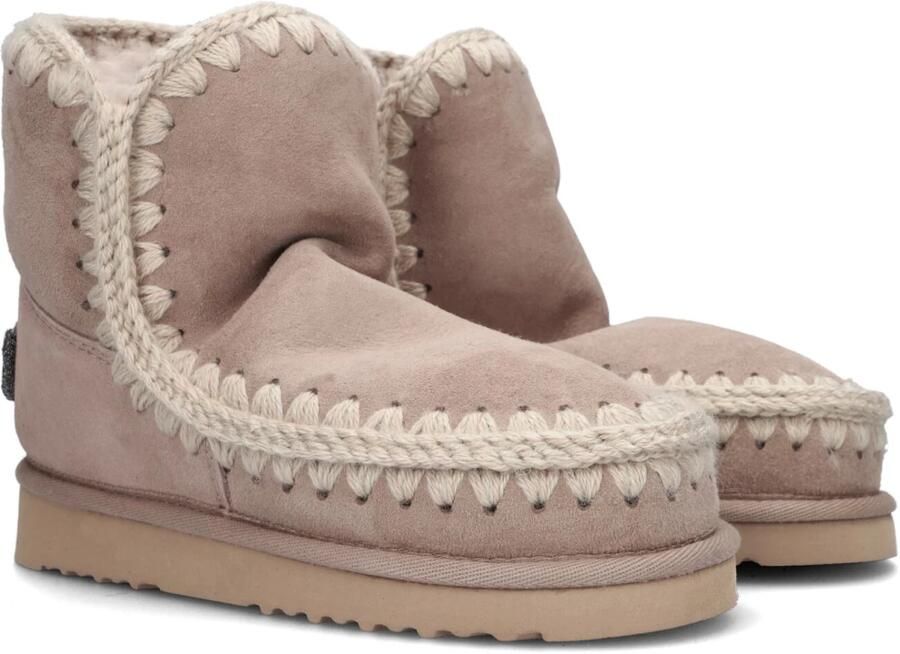 MOU Enkellaarsjes Dames Pantoffels Damesschoenen Suède Eskimo18 glit log Zand - Foto 9