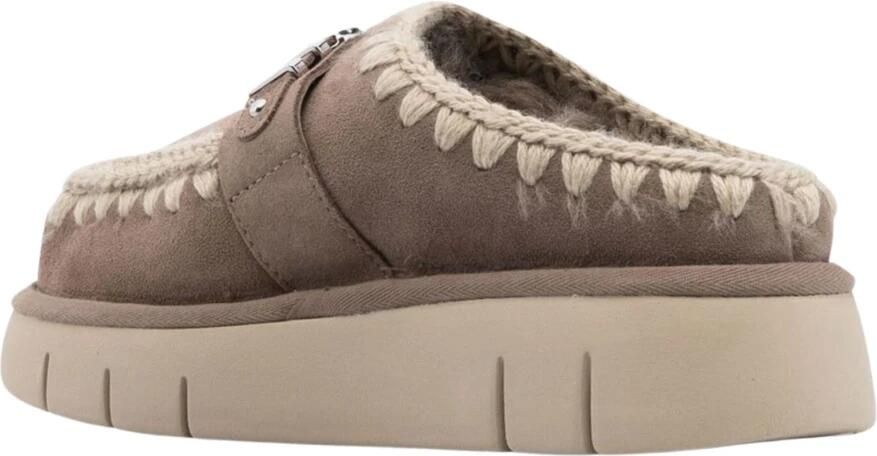 MOU Instappers Dames Bounce Clog Suède Beige - Foto 4