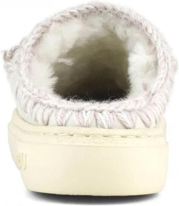 Mou Handgemaakte Schapenvacht Klomp Wit