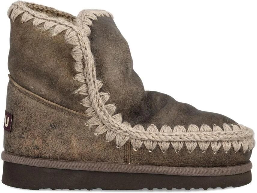 Mou Leren & Wollen Enkelboots