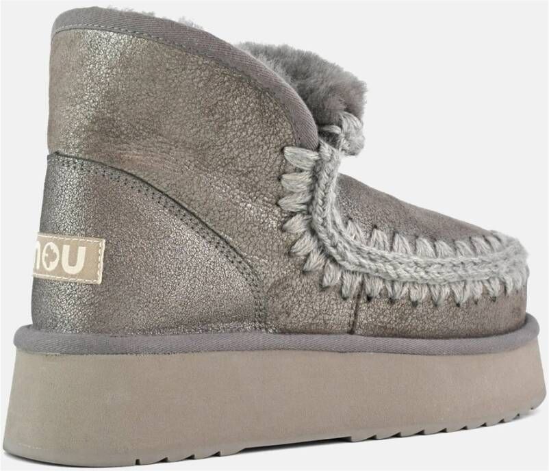 Mou Eskimo Platform Enkellaars IJzer Grijs Gray Dames